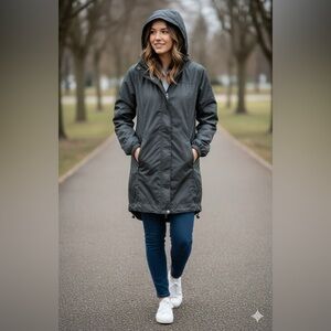 NWT Canada Weather Gear Dry Gear Performance Rain/Wind Jacket, Olive Green, Med